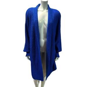 Monto par le Chois II Royal Blue Long Cardigan Chunky Knit Acrylic